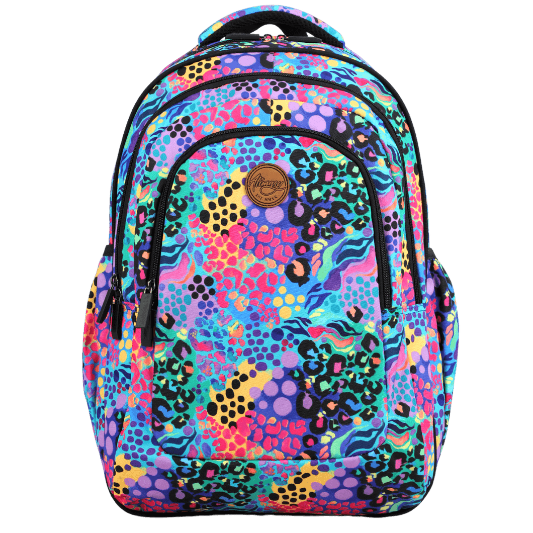 Alimasy Large School Backpack - Electric Leopard