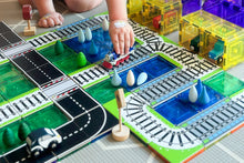 Load image into Gallery viewer, Magnetic Tile Topper | 36 Piece Train Track Set
