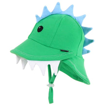Load image into Gallery viewer, Legionnaire Flap Hat - Dinosaur &#39;Green&#39;
