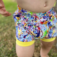 Load image into Gallery viewer, Watercolour Tiger Bummie Shorts
